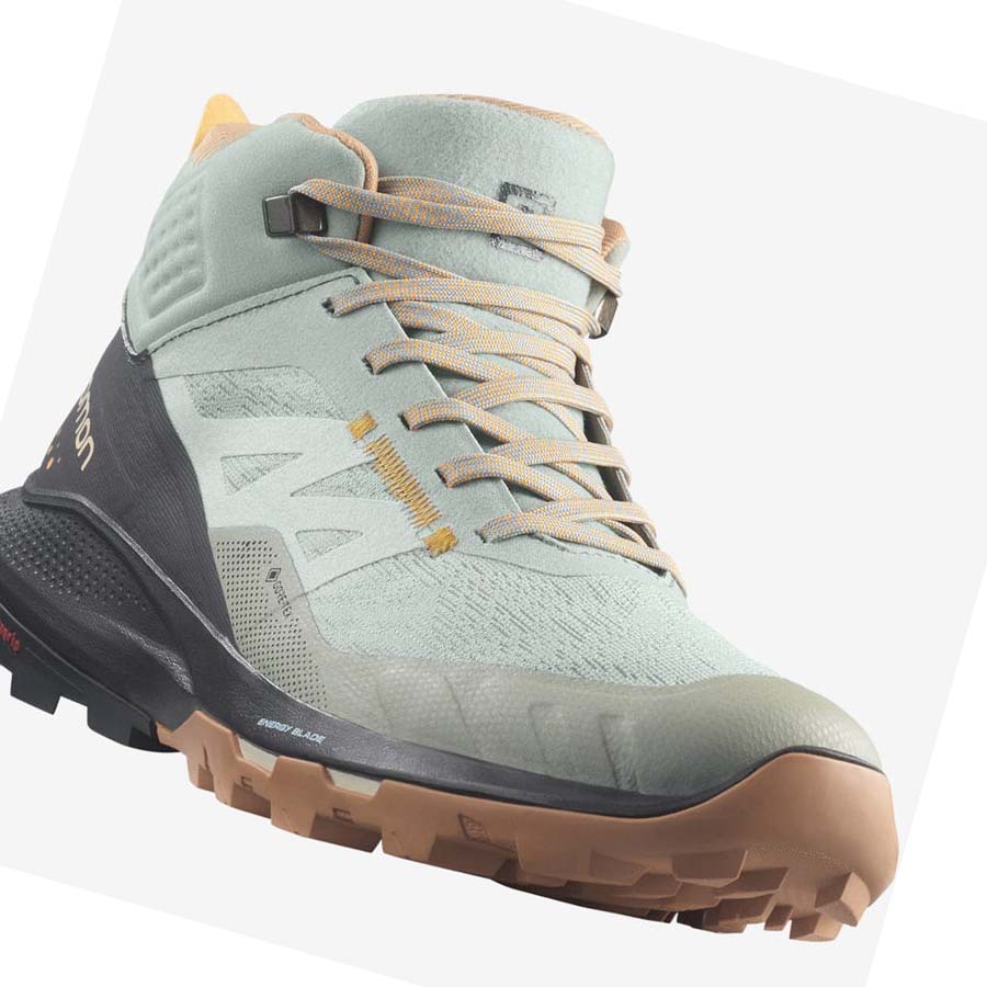 Tenis Senderismo Salomon WoOUTPULSE MID GORE-TEX Mujer Verde Menta | MX 2786WNB